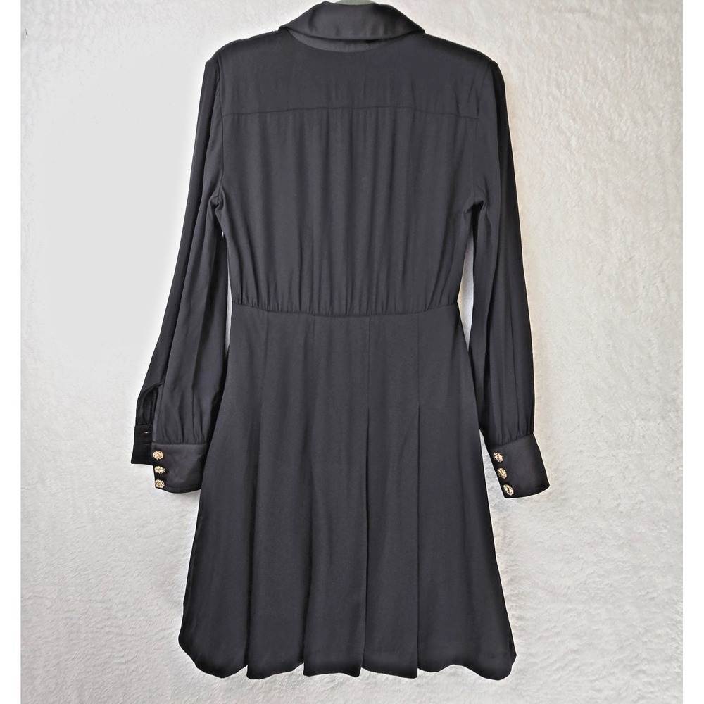 J Crew Dark Academia Dress Sz 0 Viscose‎ Satin Trim Goth Whimsigoth Schoolgirl - Picture 2 of 13